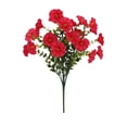 thumbnail image 1 of Artificial Flowers Outdoor Garden Decor UV Resistant Faux Silk Plants for Fence Window Box Porch Rose Red, 1 of 7