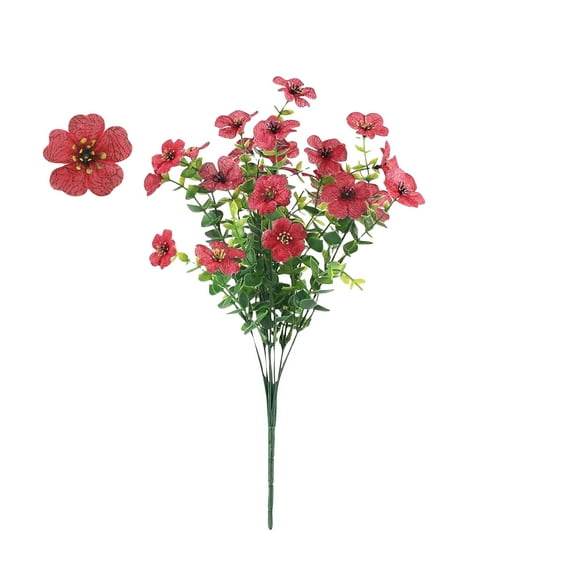 Artificial Flowers For Outdoor Indoor, No Fade Fake Plastic Flowers Faux Plants For Outdoors Outside Front Porch Hanging Planter Window Box Garden Decorating