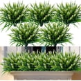 thumbnail image 1 of Artificial Flowers for Outdoor Plants 6 Bundles Fake Lavender Plastic Faux Monkey Grass for Verandah Window Garden Office Patio Front Porch UV Resistant for Planter, 1 of 8