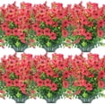 thumbnail image 1 of Artificial Flowers Outdoor UV Resistant Fake Plastic Plants Indoor Outside Hanging Plants Garden Porch Window Box Home Wedding Farmhouse Festive Shrub Decor (Purple), 1 of 5