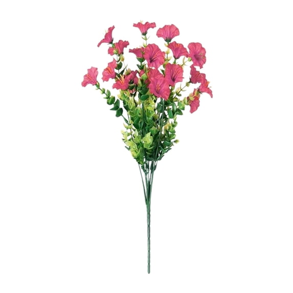 Artificial Flowers for Outdoors, 1 Bundles Eucalyptus Flower Multicolor Silk Flower Spring Summer Decoration, 14'' Artificial Outdoor Flowers for Home Planter Porch Patio Yard Decor