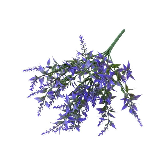 Artificial Flowers for Outdoors 12 Bundles Artificial Lavender Flowers Plants with 7 Flexible Stems 14inch UV Resistant Faux Outdoor Plastic Plants (Purple)