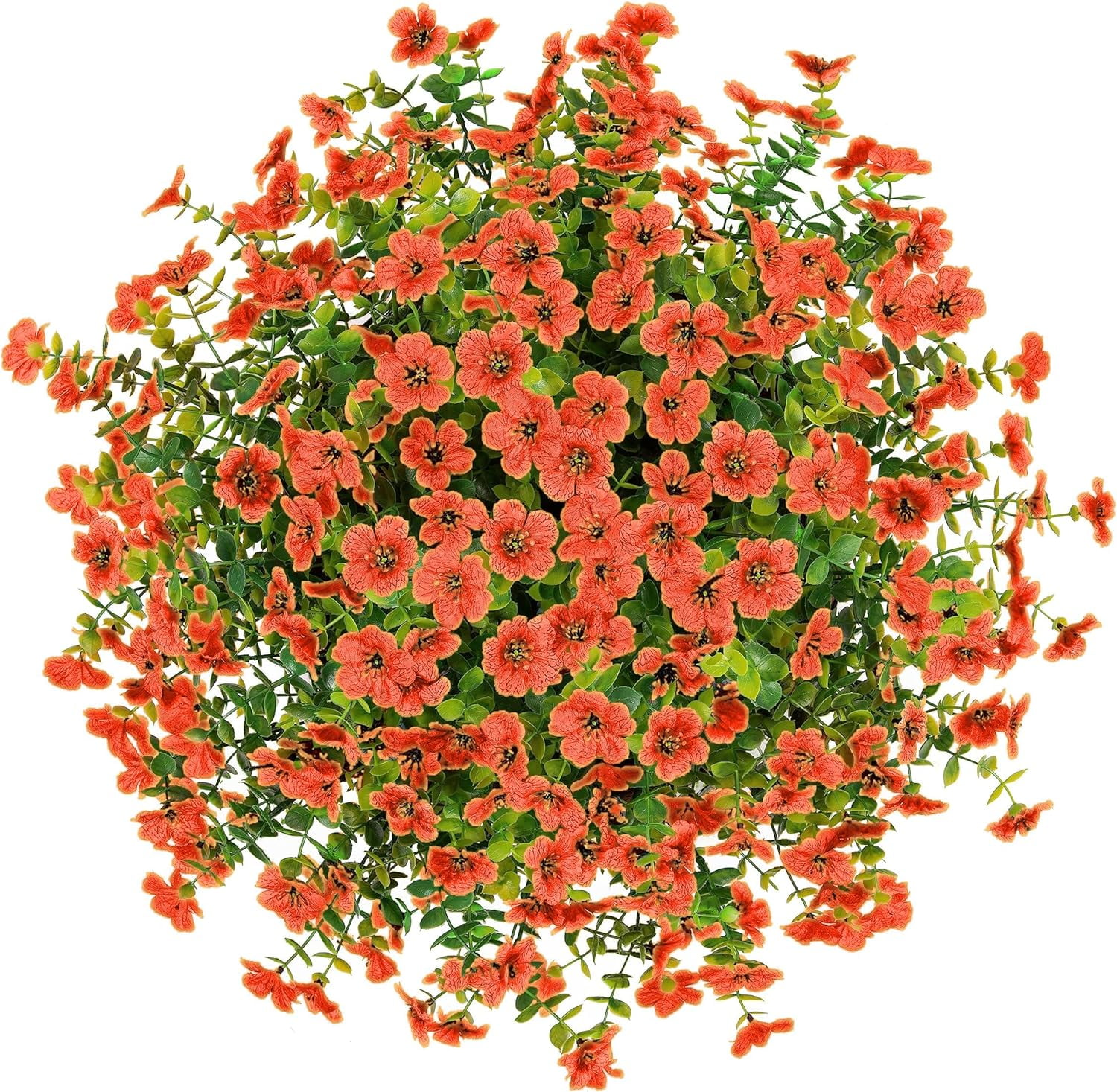 Artificial Flowers for Outdoors, 12 Bundles Artificial Plants & Flowers Outdoor, UV Resistant Faux Flowers Outdoor Fake Flowers for Outside Porch Window Box Decoration
