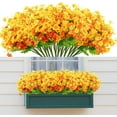 thumbnail image 1 of Artificial Flowers for Outdoors, 12 Bundles Fake Flowers Bulk UV Resistant Daisy Flowers Plastic Greenery Shrub Plant Window Box Flowers for Wedding Garden Home Porch Summer Decor White, 1 of 9