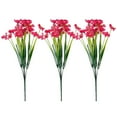 thumbnail image 1 of Artificial Flowers for Outdoors, 3 Bundles Eucalyptus Flower Multicolor Silk Flower Spring Summer Decoration, 14'' Artificial Outdoor Flowers for Home Planter Porch Patio Yard Decor, 1 of 6