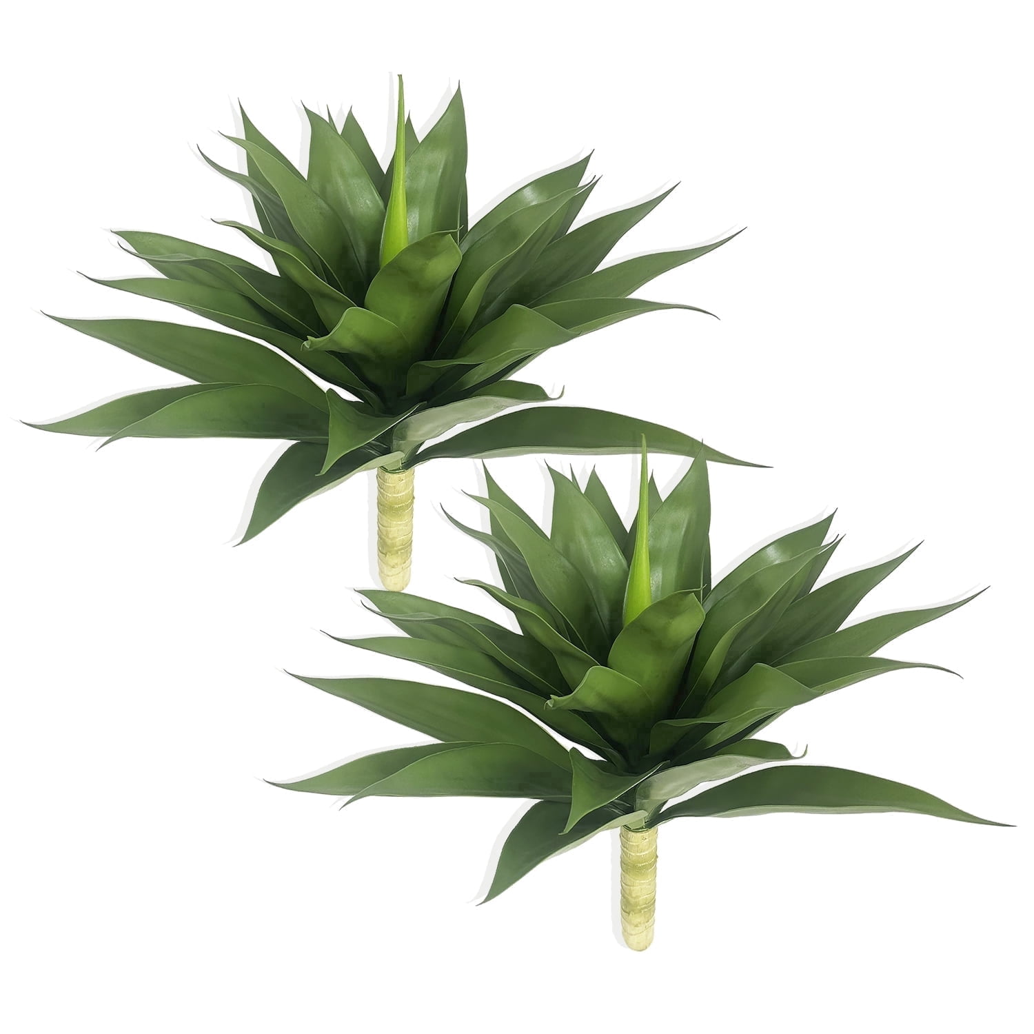 Artificial Flowers for Outdoors Artificial Agave Fake Plants Faux Agave Artificial Plants Outdoor Fake Flowers Outdoor Faux Plants Indoor Uv Resistant Artificial Plants 28''(Green 2pcs)