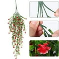 thumbnail image 1 of Artificial Flowers for Outdoors Artificial Hanging Flowers Hanging Plants Bouquet Hanging Vine Plants Drooping Plants Suitable for Wall Home Garden Yard Indoor And Outdoor Decoration. (Red), 1 of 7
