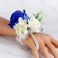 thumbnail image 1 of Artificial Flowers for Outdoors Blue Wrist Flower And Corsage, Corsage Prom Decoration, Rose Corsage, Wrist Flower Corsage Wristband Set for Wedding Anniversary Prom Party (B), 1 of 3