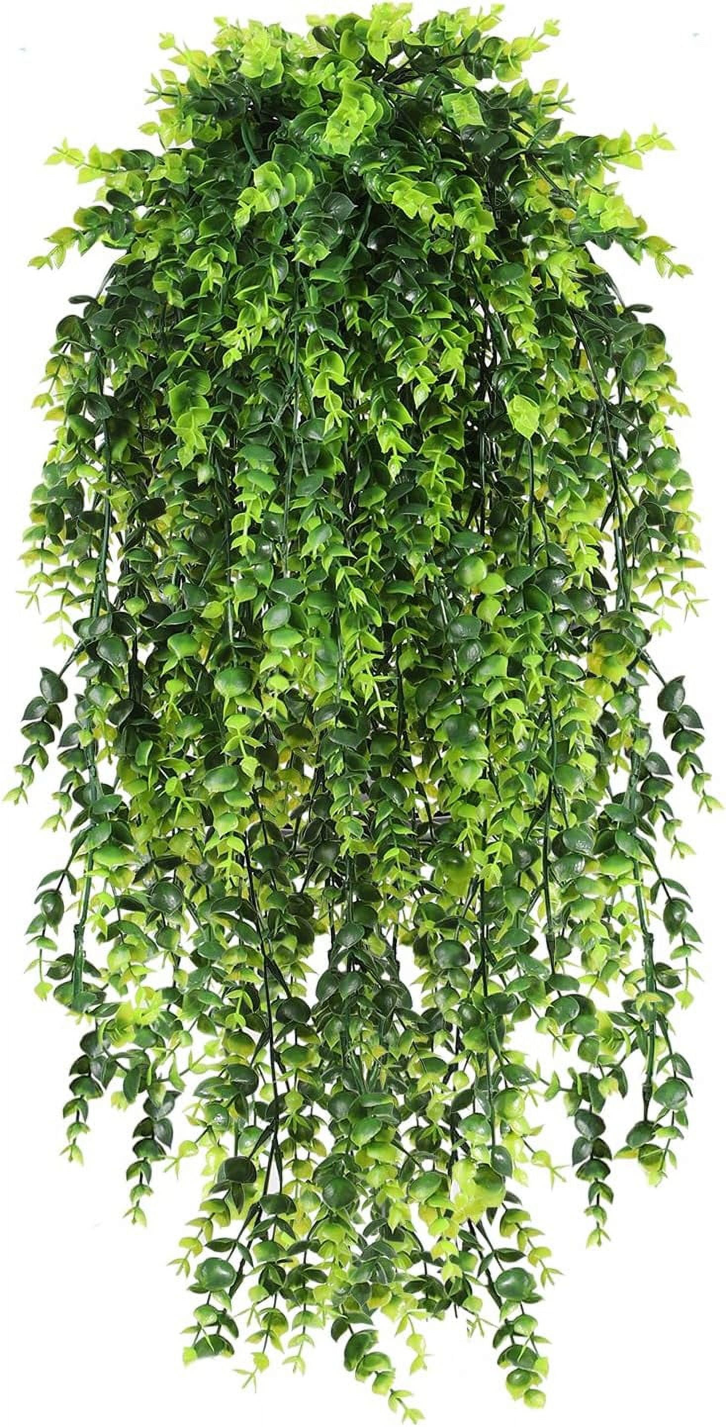 Artificial Flowers for Outdoors Plants Fake Plants Uv Resistant Faux Plastic Daffodils Flower Greenery Boxwood for Spring Planters Outdoor Front Porch Garden Porch Patio Decoration(Green)