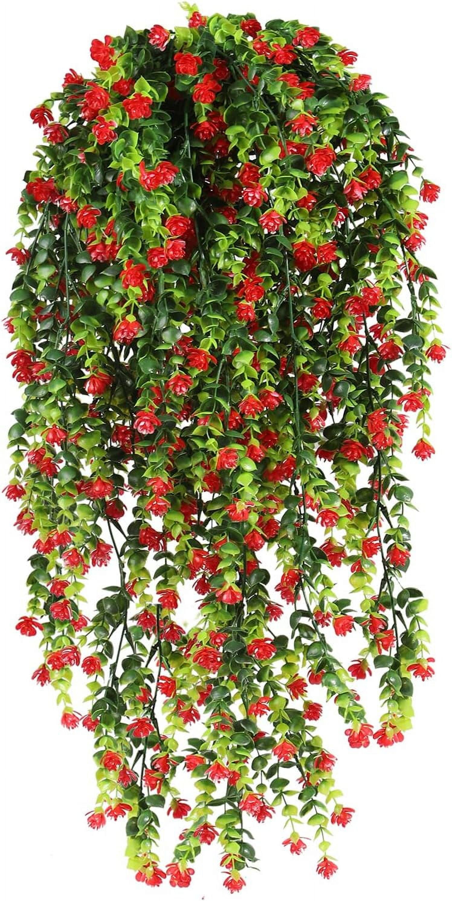 Artificial Flowers for Outdoors Plants Fake Plants Uv Resistant Faux ...