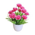 thumbnail image 1 of Artificial Flowers for Outdoors Simulation Green Plant Potted Ornaments Plant Combination Indoor Desktop Ornaments Simulation Artificial Flower Plant Bonsai (Hot Pink)*12, 1 of 2