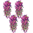 thumbnail image 1 of Artificial Flowers for Outdoors UV Resistant Morning Glory Vines Fake Floral Garland for Patio Porch Balcony Planter Wedding Garden, Gradient Blooms, Weather Resistant Silk and Plastic, 1 of 7