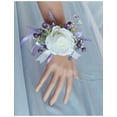 thumbnail image 1 of Artificial Flowers for Outdoors White Wrist Flower And Corsage, Corsage Prom Decoration, Rose Corsage, Wrist Flower Corsage Wristband Set for Wedding Anniversary Prom Party (B), 1 of 2