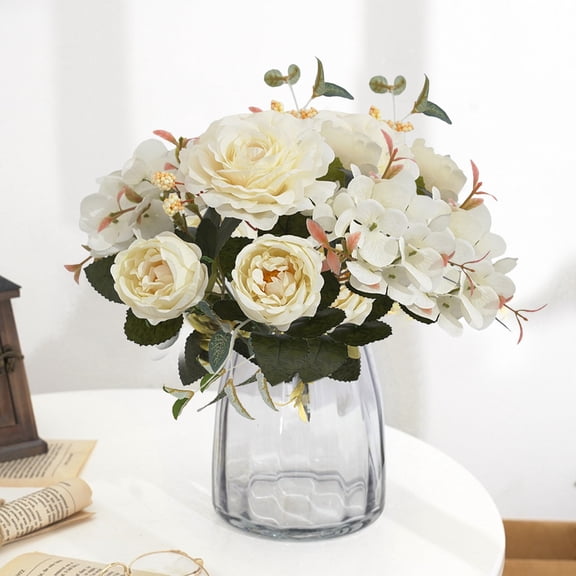 Artificial Flowers Peony Fake Silk Blooms for Wedding Bouquet Home Centerpiece