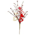thumbnail image 1 of Artificial Flowers Picks Decor, Valentine's Day Heart Shaped Berry Bouquet, Valentine's Day Pink Heart Flower, Red and Artificial Berry Stems, Heart Shaped Berry Picks for Valentine’s Day,, 1 of 6