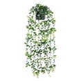thumbnail image 1 of Artificial Flowers Plants Hanging Artificial Potted Plants Indoor and Outdoor for Home Bathroom Wall Shelf Decor, Green Plant *1, 1 of 4