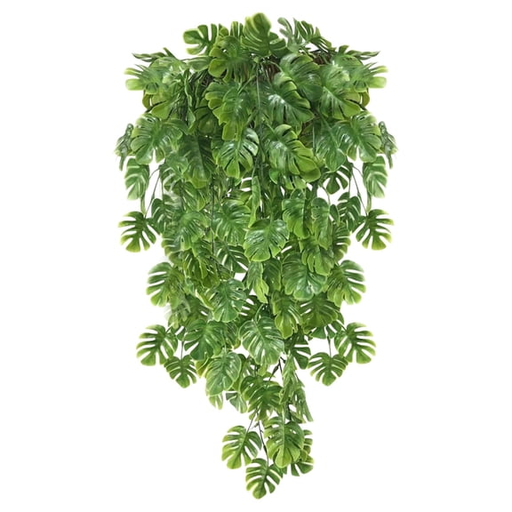 Artificial Flowers Plants Hanging Artificial Potted Plants Indoor and Outdoor for Home Bathroom Wall Shelf Decor, Green Plant *1