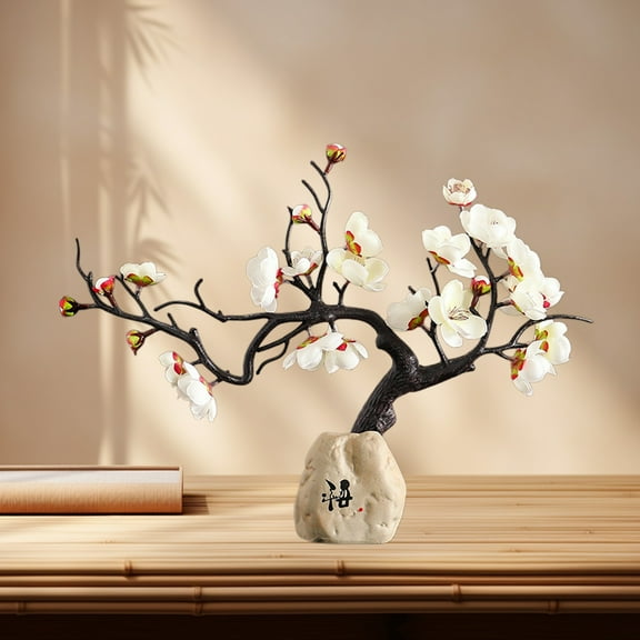 Artificial Flowers Plants for Sping Summer Outdoors Indoors Decoration, Lame Chinese Ornaments Home Decorations Handicrafts Living Room Study Wine Cabinet Bedroom Decorations