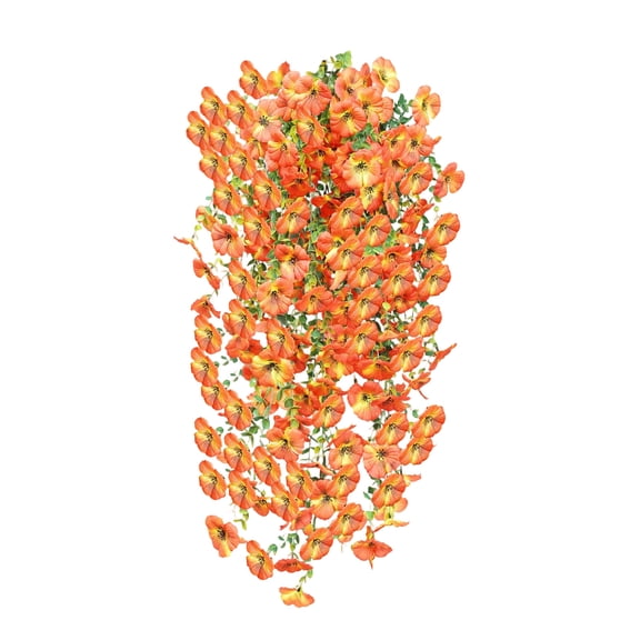 Artificial Flowers Plants for Outdoor with Basket,Silk Hanging Faux Flowers Long Trailing Vines for Outside Home Porch Patio Decoration