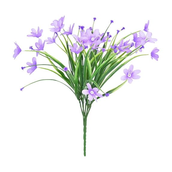 Artificial Flowers Plastic Wildflowers Fake Silk Blooms for Indoor Outside Garden Decor
