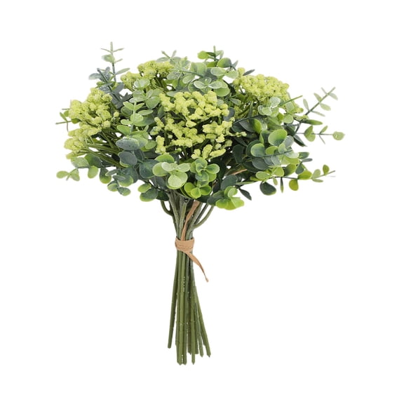 Artificial Flowers, Prom Bouquet, Bridesmaid Bouquet, Eucalyptus Leaf Babys Breath Gypsophila Bouquets Wedding Party Home Decor, 1 Pcs, 13.78x9.84"