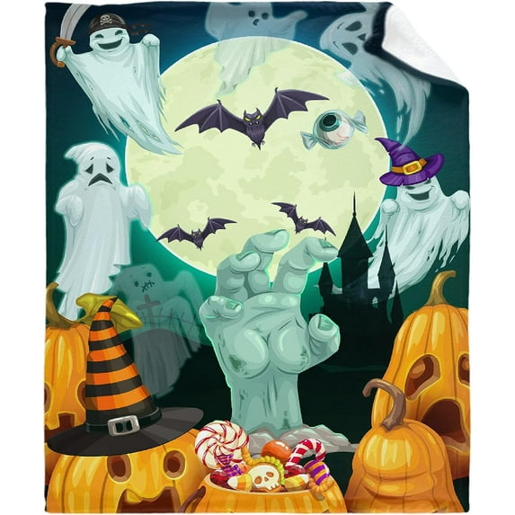 Autumn Fall Pumpkin Flannel Fleece Blanket Throw Couch Microfiber Soft Cozy Lightweight Luxury Bed Blanket for Pet