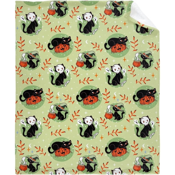 Autumn Fall Pumpkin Flannel Fleece Blanket Throw Couch Microfiber Soft Cozy Lightweight Luxury Bed Blanket for Pet