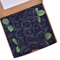 thumbnail image 1 of Artificial Flowers Roses, 25pcs Real Touch Fake Roses With Stems for DIY Wedding Bouquets Centerpieces Arrangements Birthday Baby Shower Home Party Decorations (Black), 1 of 3