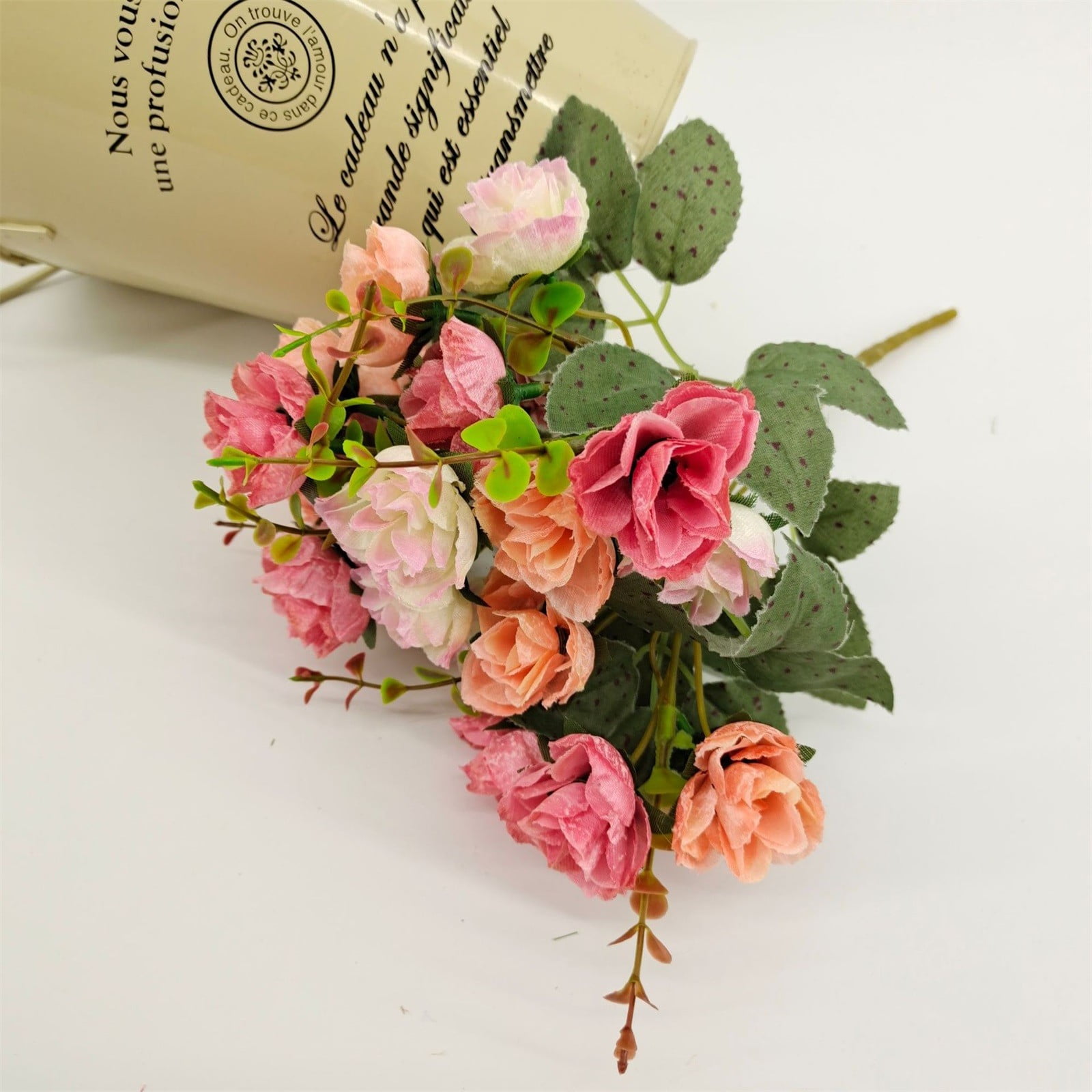 Artificial Flowers, Roses Silk Fake Flowers for DIY Wedding Bouquet ...