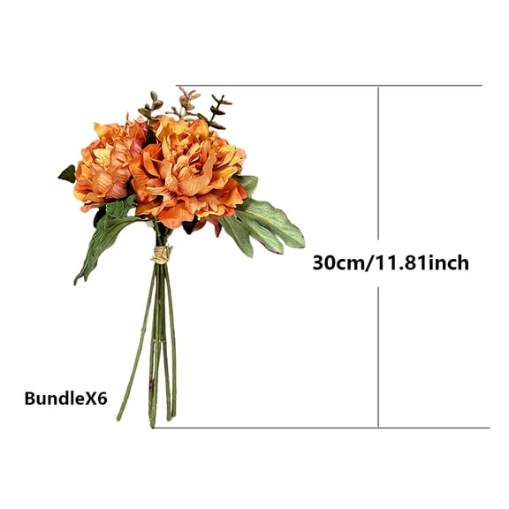 2pcs Artificial Flowers Roses peony Bouquet Bridal bouquet Wedding Bouquet For Bride for Home Indoor Office Wedding Bride Bouquets Table For Wedding
