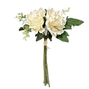 2pcs Artificial Flowers Roses peony Bouquet Bridal bouquet Wedding Bouquet For Bride for Home Indoor Office Wedding Bride Bouquets Table For Wedding