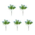 thumbnail image 1 of Artificial Flowers Set, 5PC Assorted Pansies & Eucalyptus, Indoor & Outdoor Home Decor for Garden & Wedding, 1 of 5