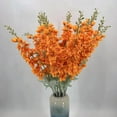 thumbnail image 1 of Artificial Flowers Flocking Delphinium Ajacis Long Branch Accessories Bouquet Fake Plant Vase for Wedding Home Garden Decoration, 1 of 7