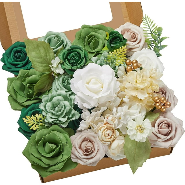 Artificial Flowers, Silk Fake Flowers for DIY Wedding Bridal Bouquets