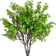 thumbnail image 1 of Artificial Flowers Silk Floral Bundles UV Resistant Faux Plants Outdoor Decor 6 Pack for Garden Porch and Window Box Green, 1 of 8