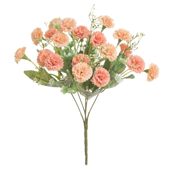 Artificial Flowers Silk Hydrangea Carnation Bouquet, Faux Fake Floral Arrangement for Home Wedding Centerpiece Decor Vase Fillers