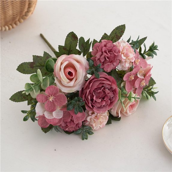 Artificial Flowers Silk Peony Home Decor Garland Wedding Bouquet Party Living Room Decoration Vases Garden Accessory