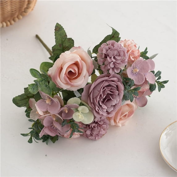 Artificial Flowers Silk Peony Home Decor Garland Wedding Bouquet Party Living Room Decoration Vases Garden Accessory