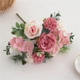 thumbnail image 1 of Artificial Flowers Silk Peony Home Decor Garland Wedding Bouquet Party Living Room Decoration Vases Garden Accessory, 1 of 8