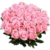 Artificial Flowers Silk Roses Real Touch Bridal Wedding Bouquet for Home Garden Party Floral Decor 10 Pcs (Blooming Rose - Gradient Burgundy Red) A