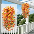thumbnail image 1 of Artificial Flowers, Simulated Rose Vine Wall Decor, Plastic Hanging Basket with 75cm Rod, Easy Mount for Living Room, Bedroom, Patio, Ceiling Decoration, 1 of 6