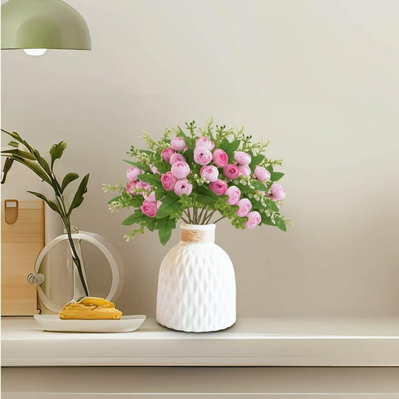 Artificial Flowers Simulated Wedding Flowers 15 Heads Lofty Consort's Tea Buds Silk Flower Decorations Home Wedding Ornaments