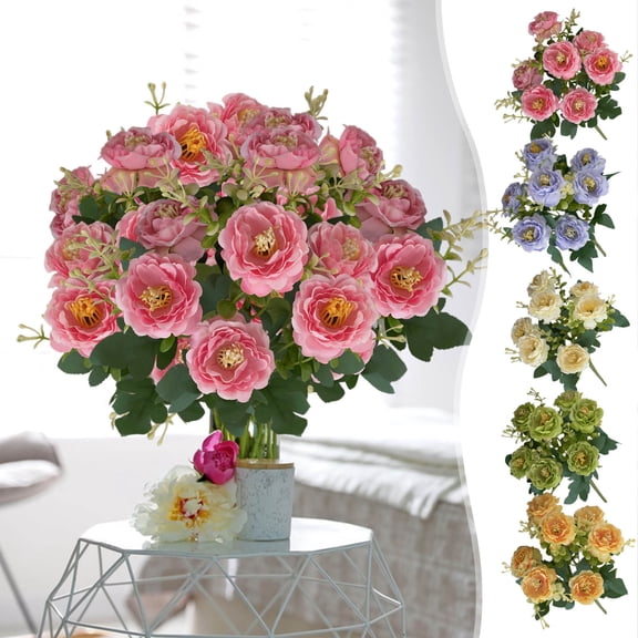 Artificial Flowers Single Stem 11.8 Inch Fake Silk Bloom for Home Decoration Wedding Handheld Vase Centerpiece Wall Arrangement by PALIFEUR
