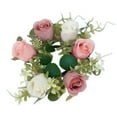 Artificial Flowers Small Candle Rings Wreaths Flower Candle Rings