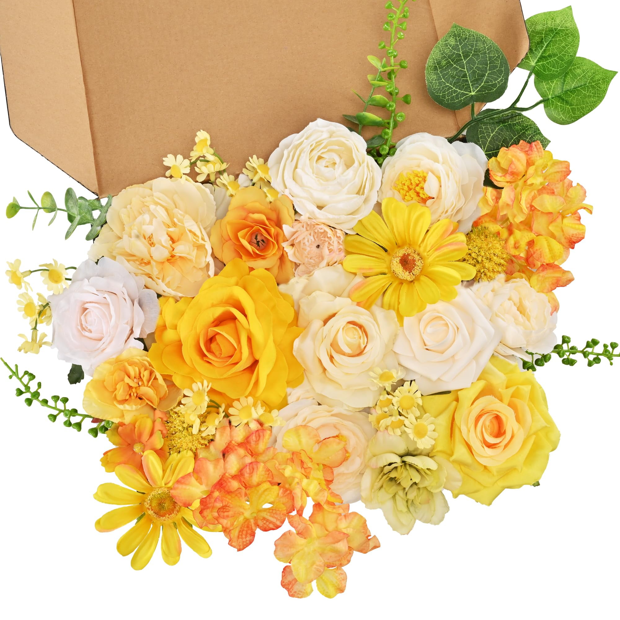 Artificial Flowers, Spring Summer Flower with Wire Stem, Fake Flowers ...