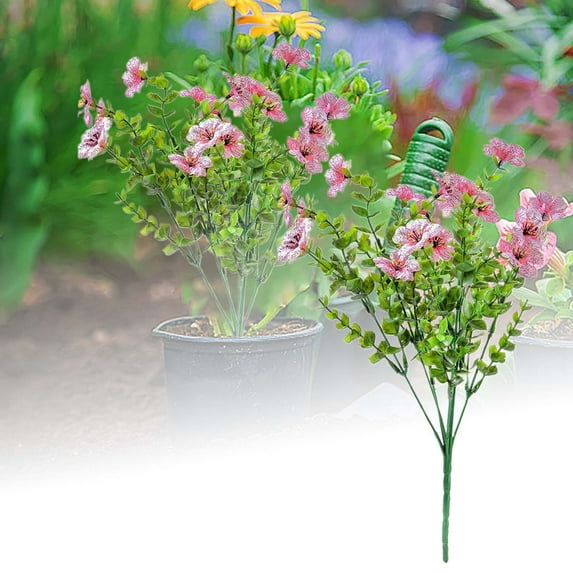 Artificial Flowers With Stem for OutdoorsâUV Resistant Daisy & Spring Blooms â Realistic Silk Flowers for Porch, Patio, Planters & Window Boxes â All-Season Durable Home Decor Gift (14.5'')