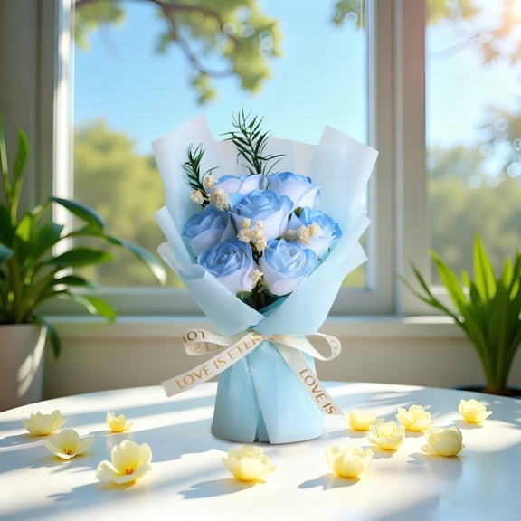 Artificial Flowers,The Rose Bouquet Is Given To Lovers Relatives And Friends. It Is A Deep Commitment That Can Be Treasured For A Long Time.