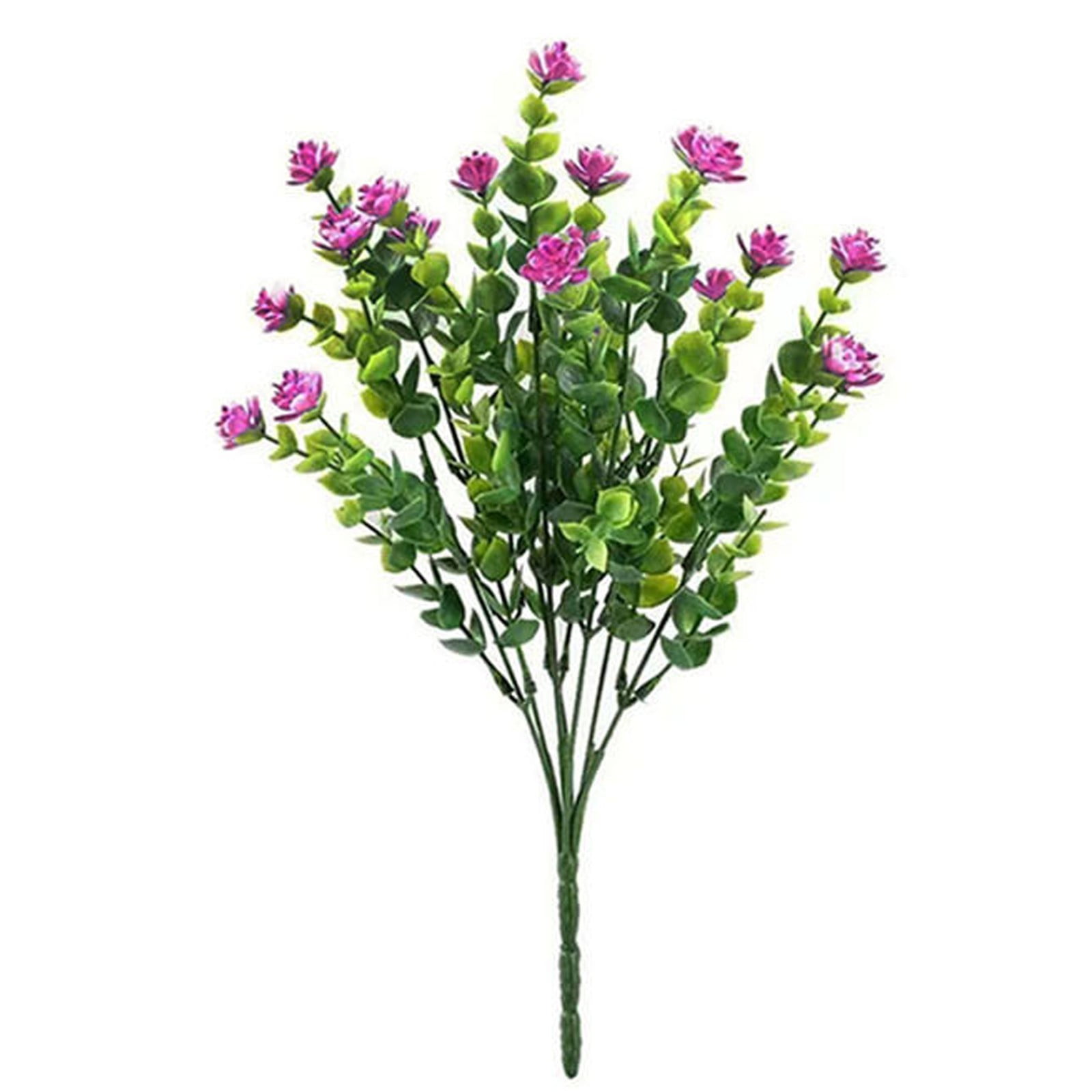 Artificial Flowers UV Resistant Plastic Fake Plants In/Outdoor Home