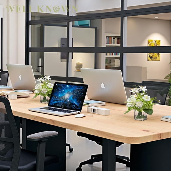 Artificial Flowers in Vase with Fake Water, 12.5" Realistic Silk Rose Peony Lily Faux Floral Arrangements with Glass Vase for Office Home Dinning Table Birthday Party Wedding Decor - White & Green