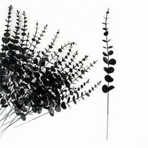 Artificial Flowers Violet with Black Leaves, Faux Floral Arrangement for Halloween Christmas Home Decor, Centerpiece for Table Mantle(A)